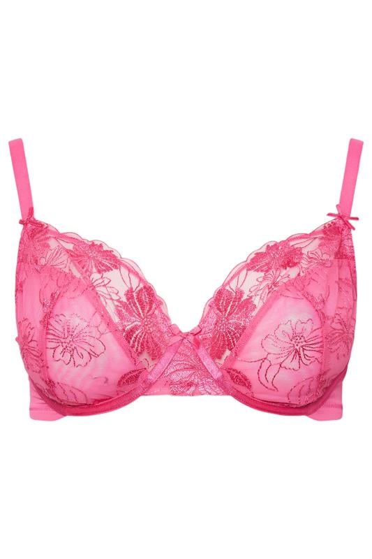 YOURS 2 PACK Plus Size Pink & Black Non-Padded Bra | Yours Clothing 11