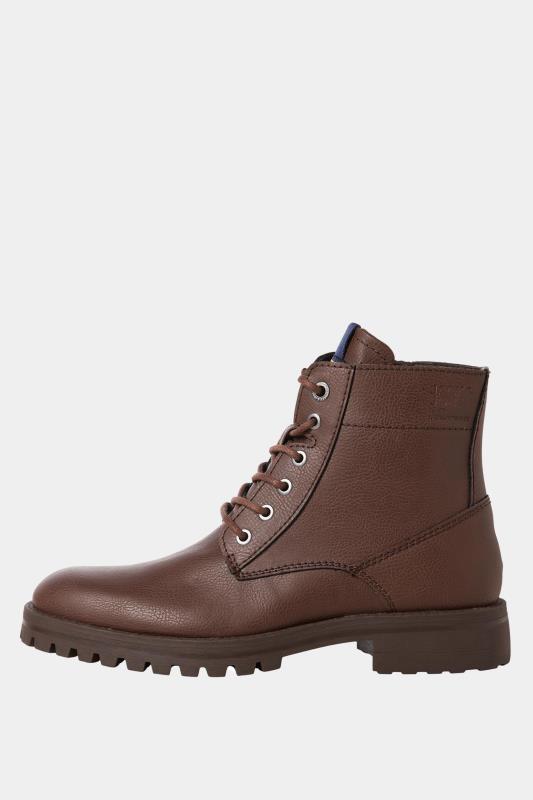 JACK & JONES Big & Tall Brown Faux Leather Boots | BadRhino  3