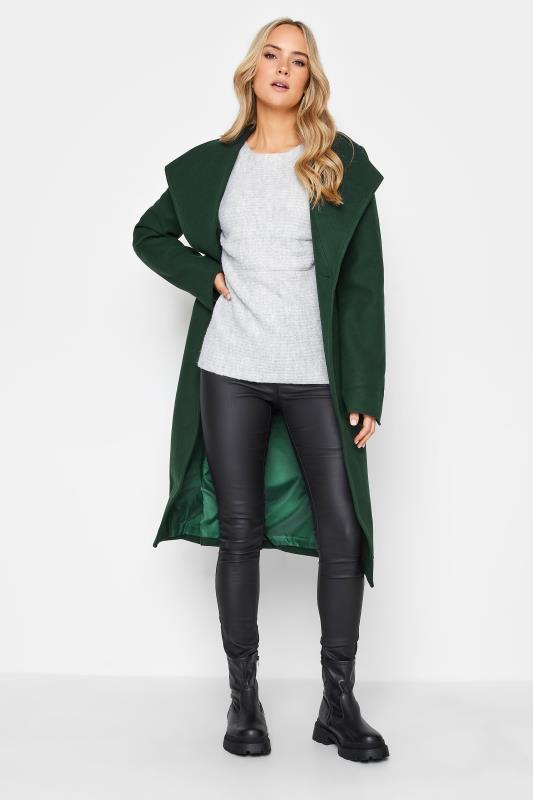 LTS Tall Women's Dark Green Belted Coat | Long Tall Sally 2