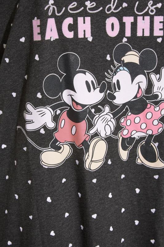 DISNEY Plus Size Grey Mickey and Minnie Nightdress | Yours Clothing 7