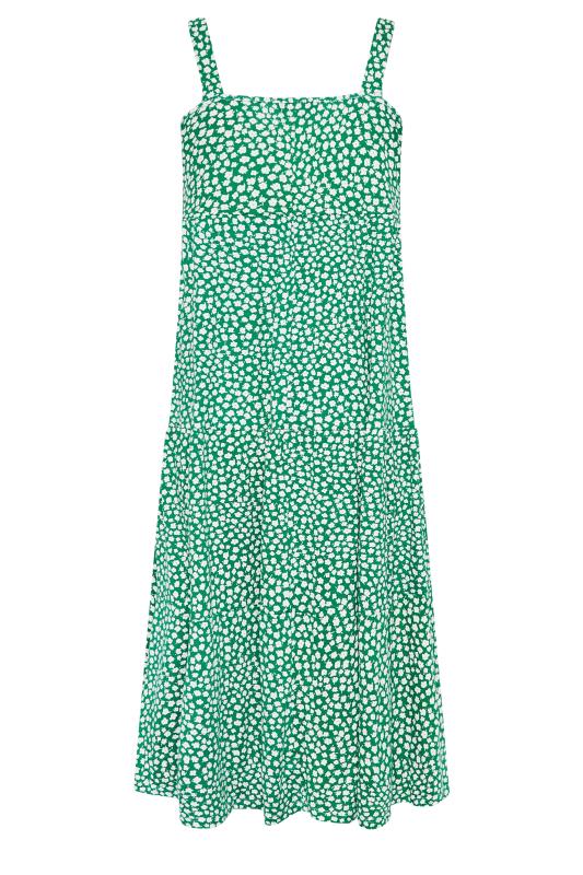 YOURS Plus Size Green Ditsy Print Midi Sundress | Yours Clothing  7