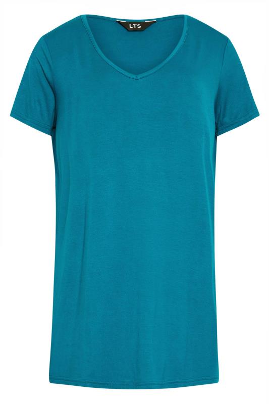 LTS Tall Women's Teal Blue V-Neck T-Shirt | Long Tall Sally 6