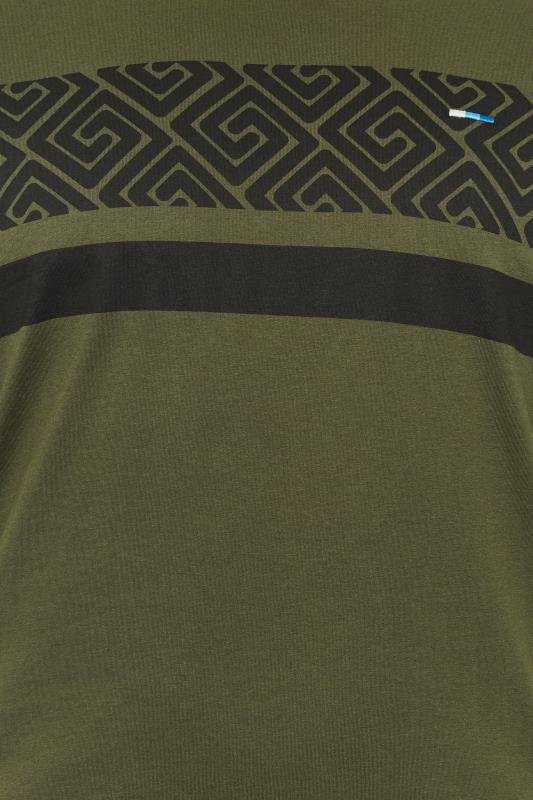 BadRhino Big & Tall Khaki Green Aztec Print T-Shirt | BadRhino 2