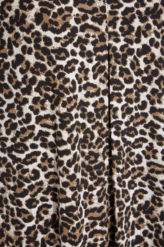 LIMITED COLLECTION Plus Size Brown Leopard Print Pleat Front Maxi Dress | Yours Clothing  5