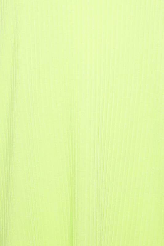 YOURS Curve Plus Size Lime Green Ribbed Swing Cami Vest Top | Yours Clothing  5