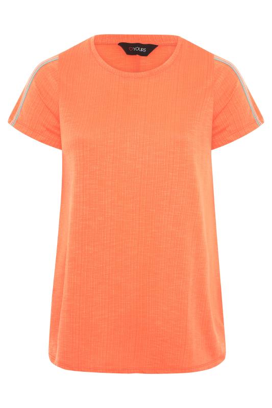 Bright Orange Taped Sleeve T-Shirt_F.jpg
