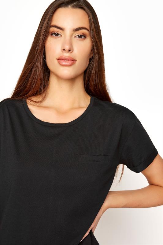 LTS MADE FOR GOOD Tall Black Organic Cotton Blend Pocket T-Shirt 4