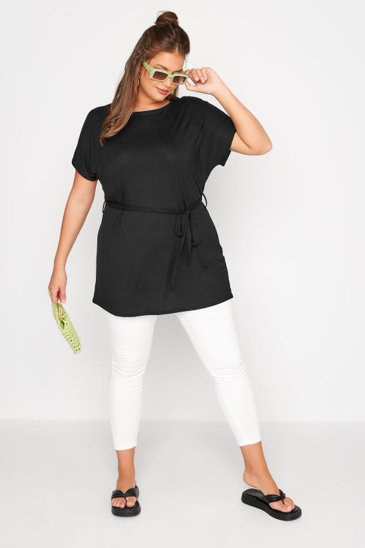 LIMITED COLLECTION Curve Black Waist Tie Top 2
