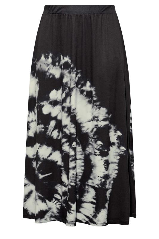 Plus Size Black Tie Dye Maxi Skirt | Yours Clothing 4