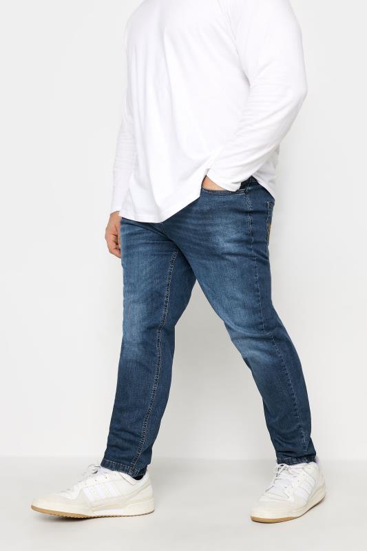  BadRhino Big & Tall Blue Mid Rinse Stretch Jeans