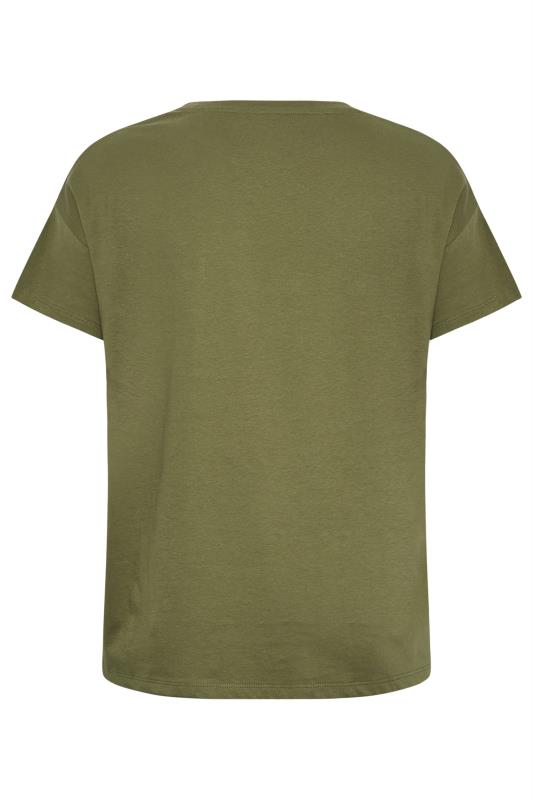 LTS Tall Khaki Green Utility Pocket Cotton T-Shirt | Long Tall Sally 7