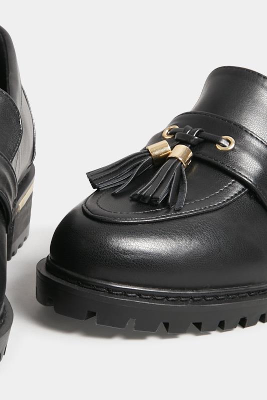 LTS Black Tassel Loafers In Standard D Fit | Long Tall Sally 5
