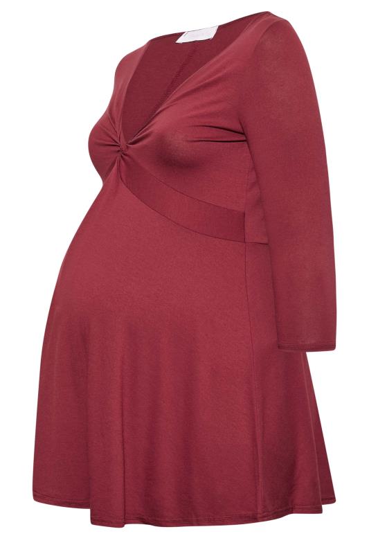 BUMP IT UP MATERNITY Plus Size Red Knot Top | Yours Clothing 6