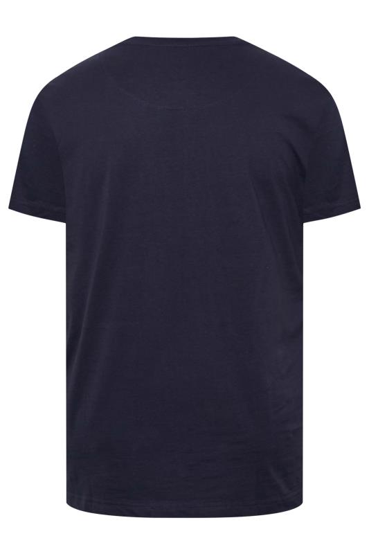 KAM Big & Tall 2 Pack Blue & Black T-Shirt 6