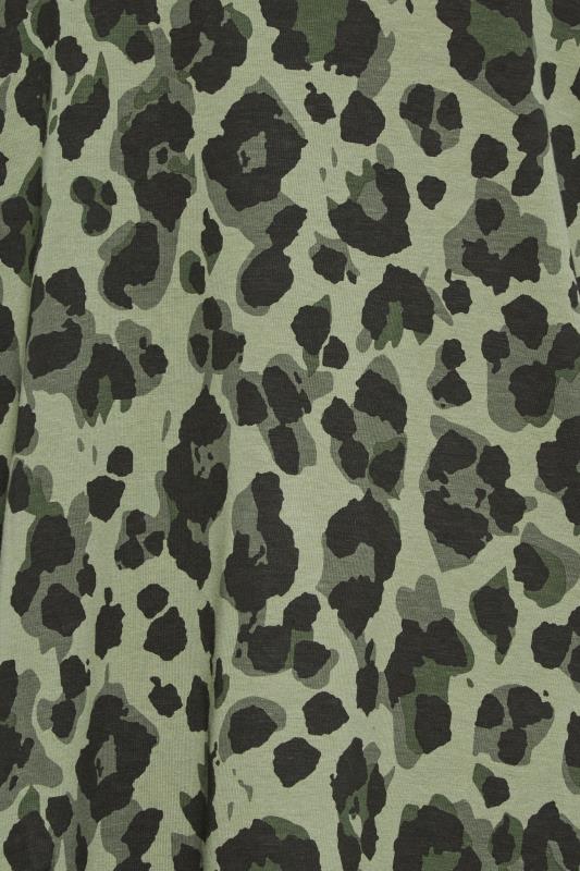 LTS Tall Women's Khaki Green Leopard Print Top | Long Tall Sally 5