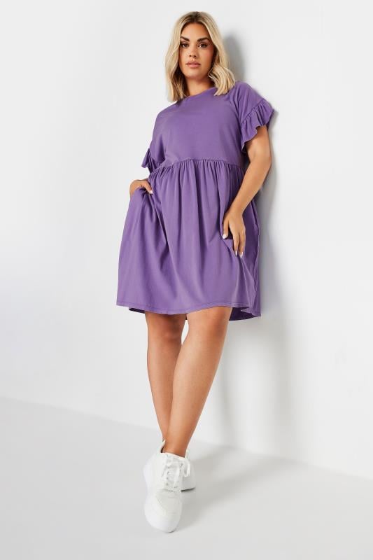 Purple summer dress plus size online