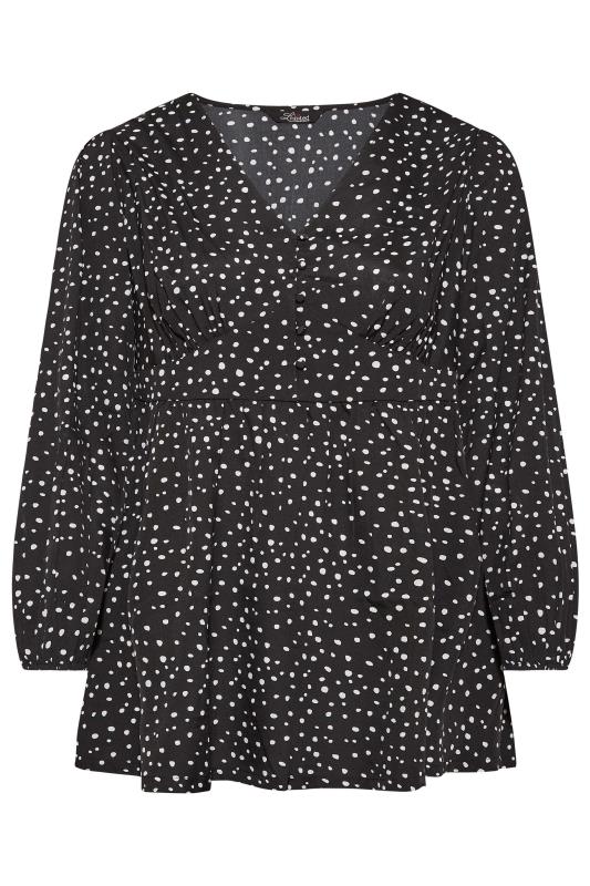LIMITED COLLECTION Plus Size Black & White Spot Print Blouse | Yours Clothing 6