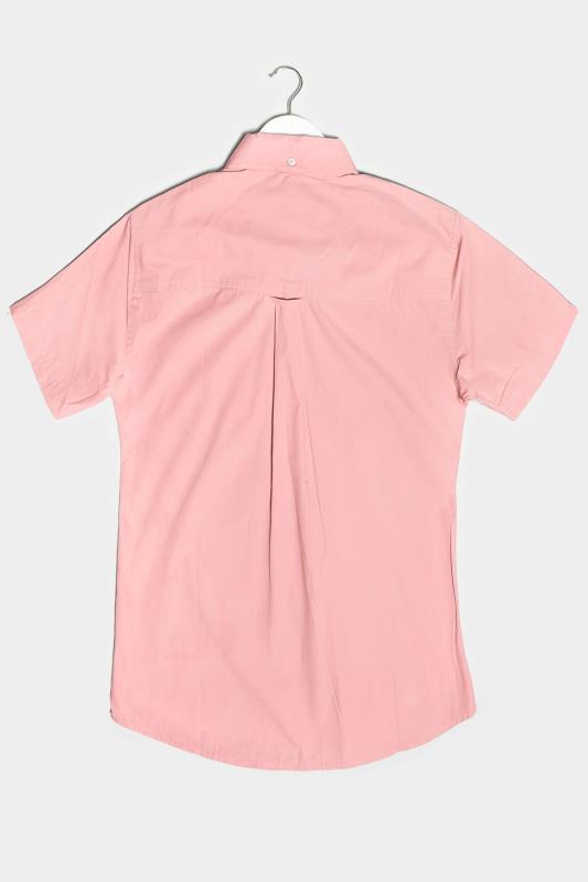 BadRhino Pink Cotton Poplin Short Sleeve Shirt_BK.jpg