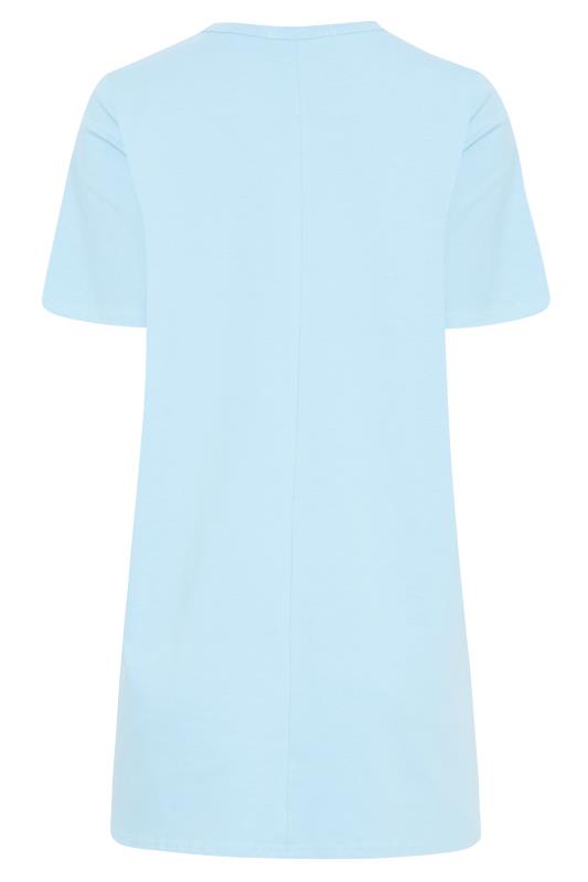 Petite Blue Oversized T-Shirt Dress | PixieGirl  7