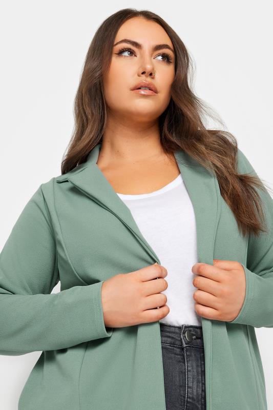 YOURS Plus Size Sage Green Blazer | Yours Clothing 4