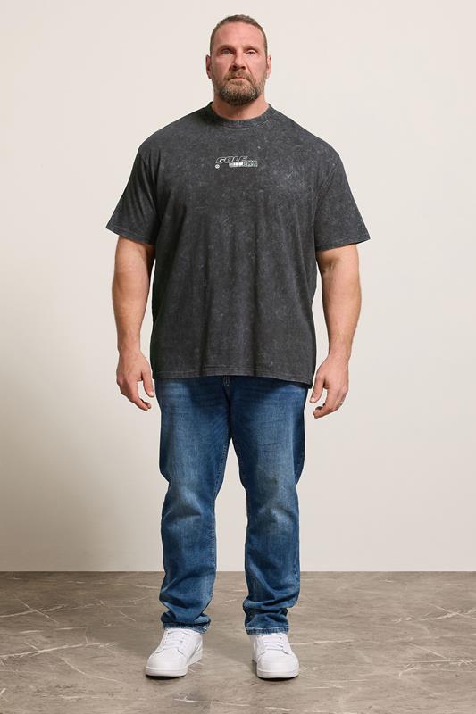 BadRhino Big & Tall Black Acid Wash Golf GTI Graphic T-Shirt | BadRhino 1