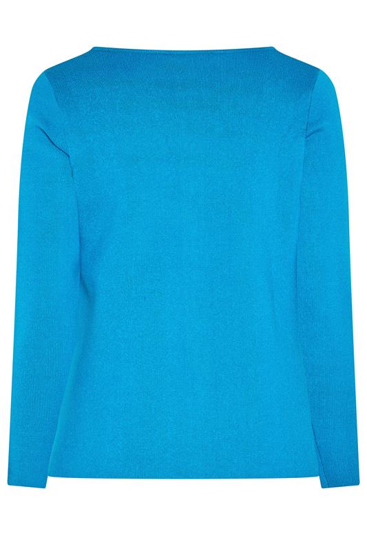 LIMITED COLLECTION Plus Size Cobalt Blue Compacted Knit Cardigan | Yours Clothing 7