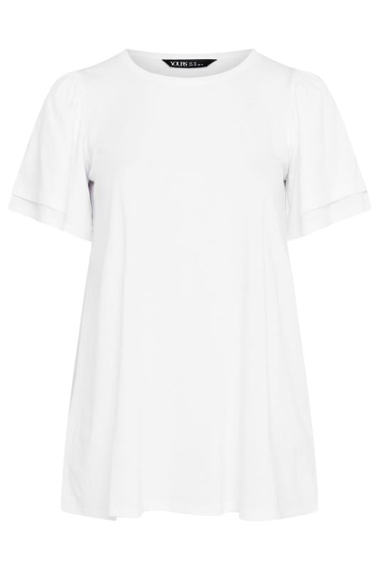 YOURS Plus Size White Double Angel Sleeve T-Shirt | Yours Clothing  5