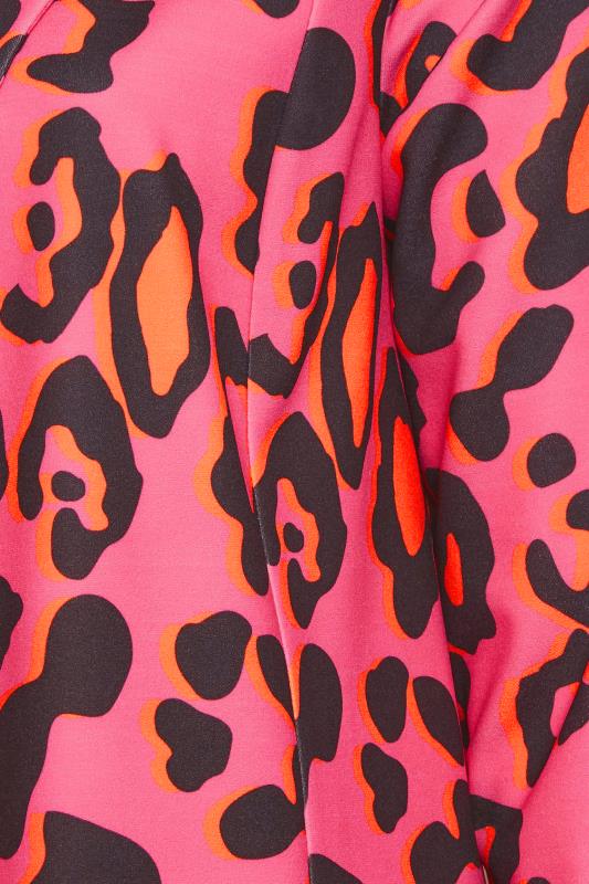 LIMITED COLLECTION Plus Size Curve Hot Pink Leopard Print Blazer | Yours Clothing  6