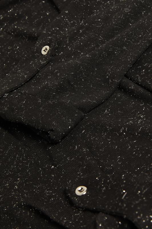YOURS LUXURY Plus Size Black Metallic Cardigan | Yours Clothing 9