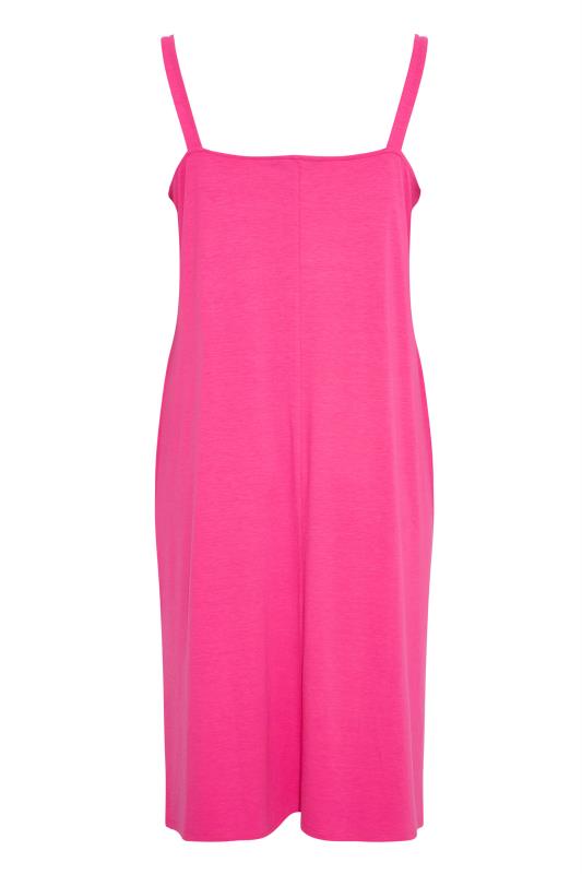 Curve Bright Pink Side Split Midi Beach Dress_Y.jpg