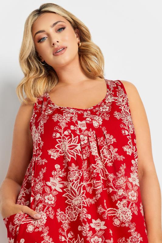YOURS Plus Size Red Paisley Print Pocket Dress | Yours Clothing 4