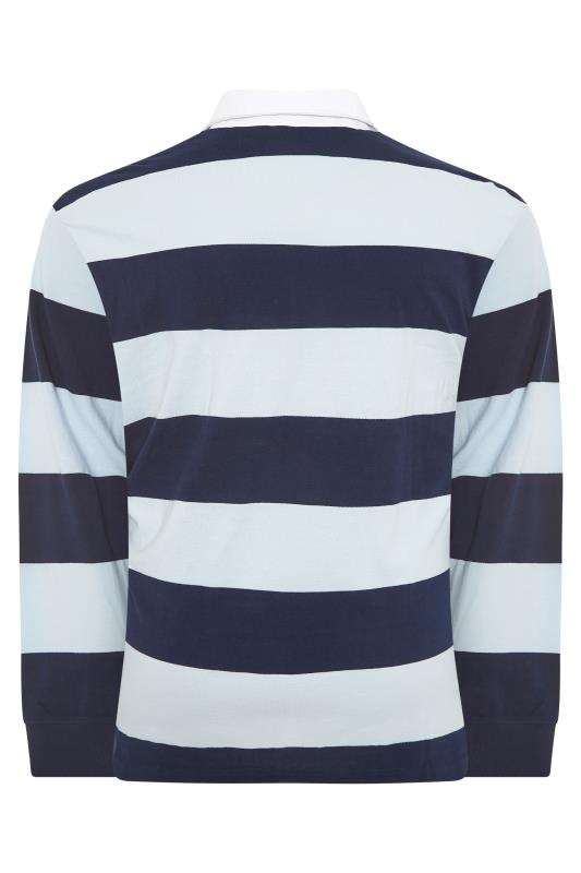Light Blue Stripe Rugby Shirt Badrhino, Baby Blue And White Rugby Shirt