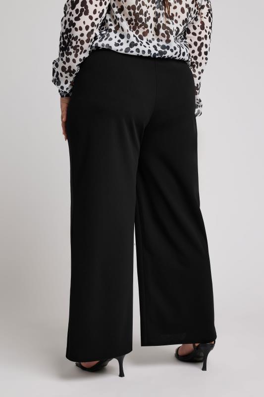 YOURS LONDON Plus Size Black Panelled Trousers | Yours Clothing 4