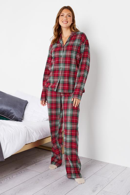 LTS Tall Women's Red Woven Check Pyjama Set | Long Tall Sally 2