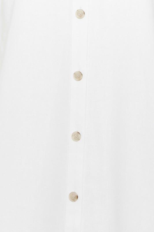 LTS Tall Womens White Linen Button Through Shirt Dress | Long Tall Sally  5