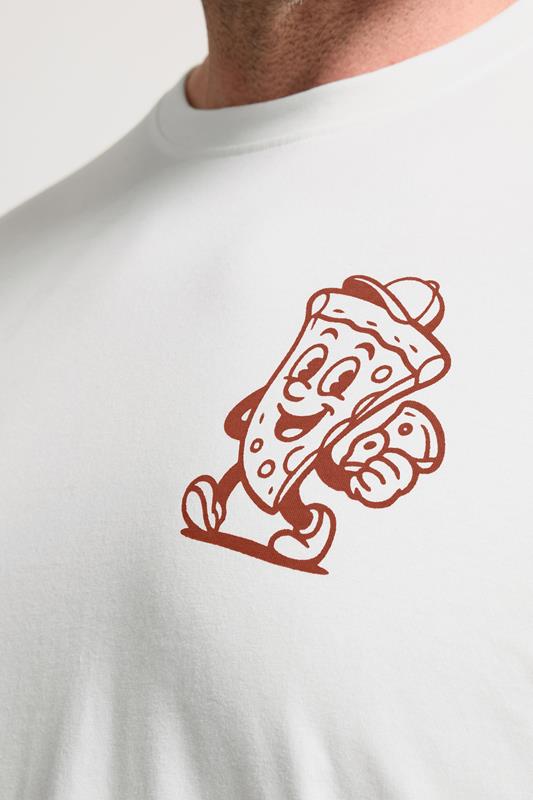 BadRhino Big & Tall Off White Hot Slice Graphic T-Shirt | BadRhino 5