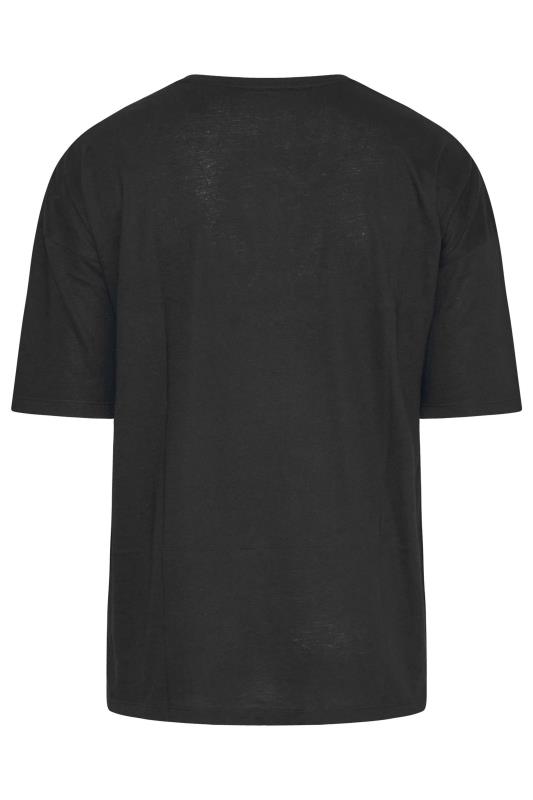 Plus Size Black V-Neck T-Shirt | Yours Clothing  6