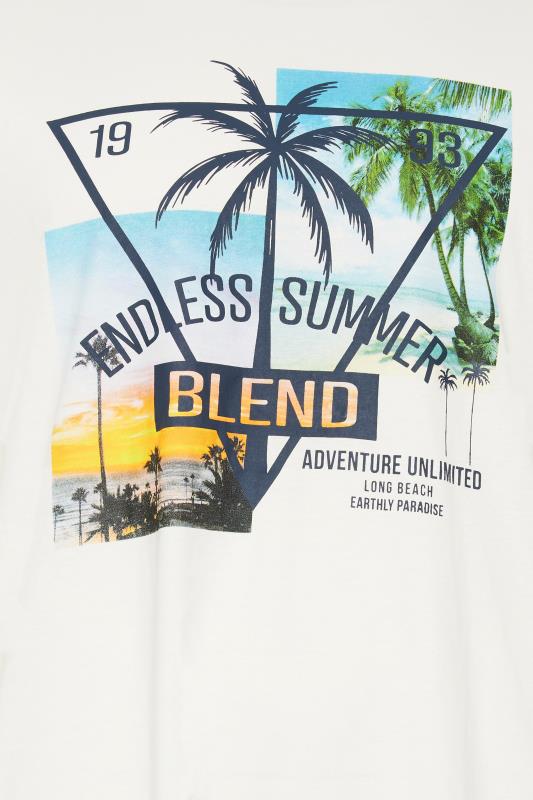 BLEND Big & Tall White 'Endless Summer' Graphic T-Shirt | BadRhino 4