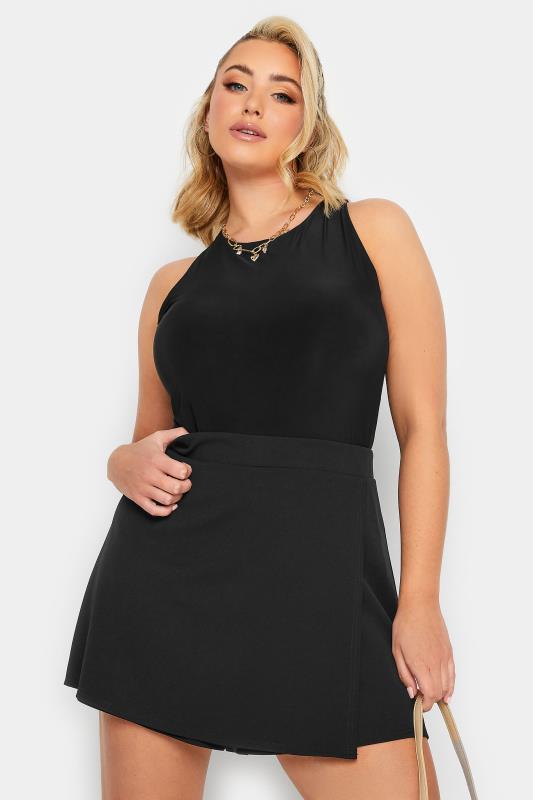 LIMITED COLLECTION Curve Plus Size Black Skort | Yours Clothing  5