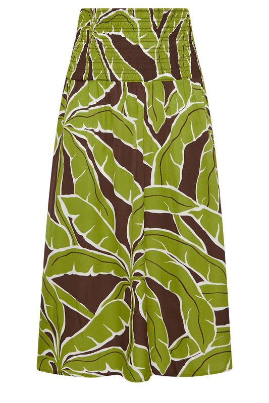 LIMITED COLLECTION Plus Size Green Palm Leaf Skirt | Yours Clothing 6
