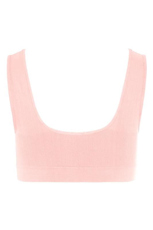 Plus Size Pink Seamless Padded Non-Wired Bralette | Yours Clothing 4