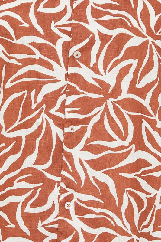 BadRhino Big & Tall Clay Orange Leaf Print Shirt | BadRhino 6