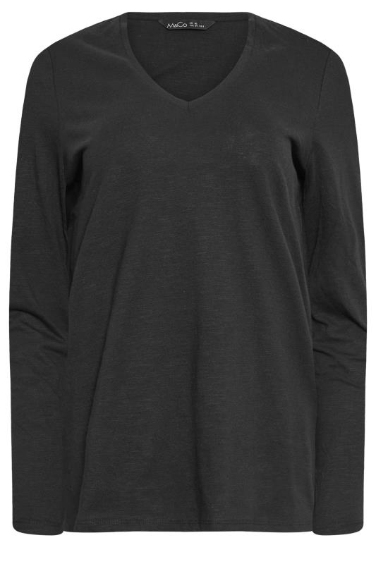 M&Co 2 PACK Grey & Black V-Neck Long Sleeve T-Shirts | M&Co 11