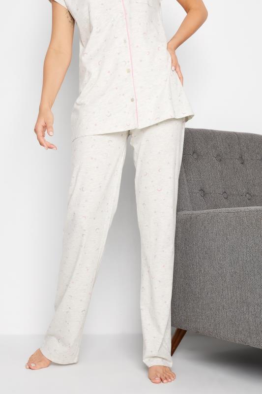 LTS Tall Women's Grey Moon & Star Print Cotton Pyjama Set | Long Tall Sally  4