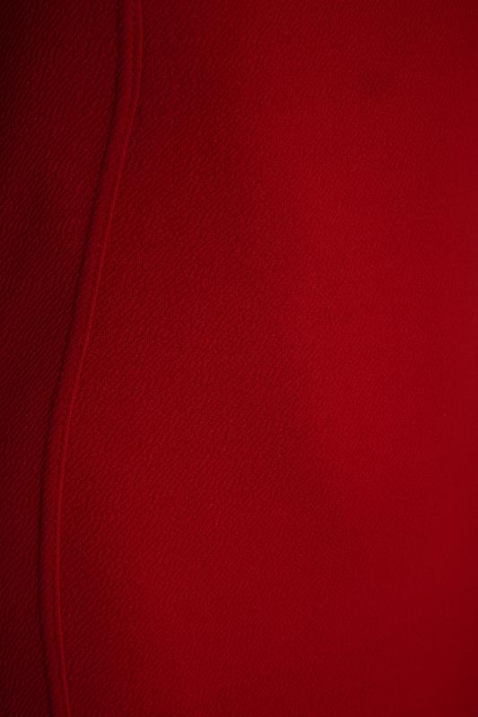 LTS Tall Red Notch Neck Midi Dress 5