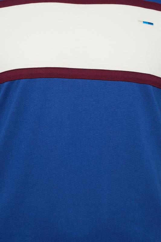 BadRhino Big & Tall Blue Stripe Panel T-Shirt | BadRhino 2