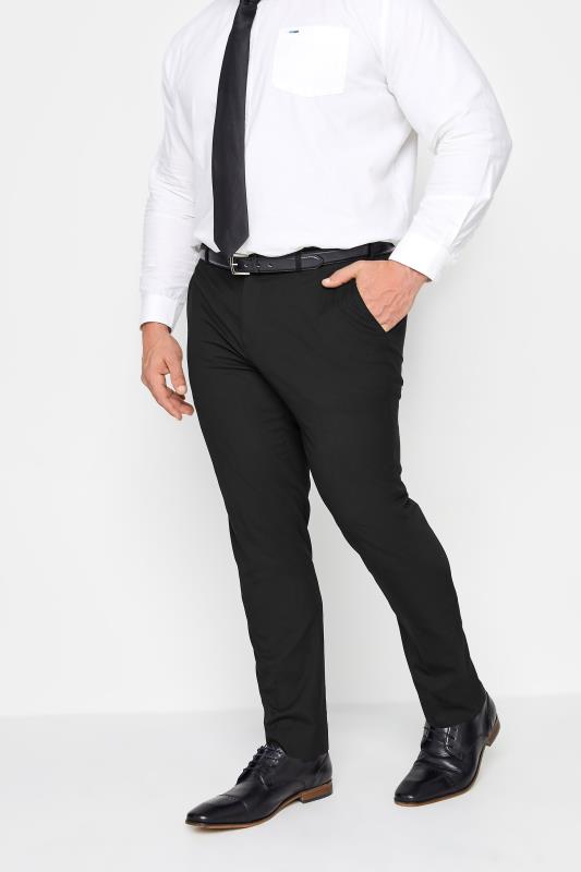 BadRhino Black Plain Suit Trousers | BadRhino 3