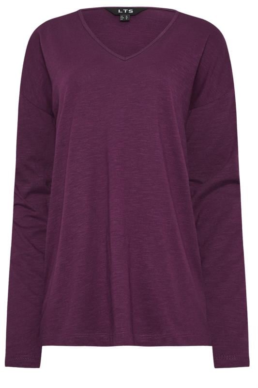 LTS Tall 3 Pack Pink & Purple V-Neck Long Sleeve T-Shirts | Long Tall Sally 7