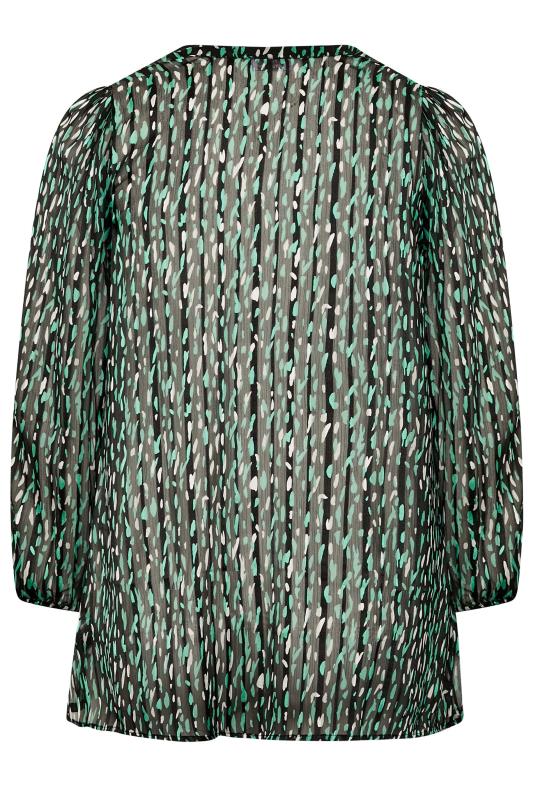 YOURS LONDON Plus Size Green Animal Print Blouse | Yours Clothing 7