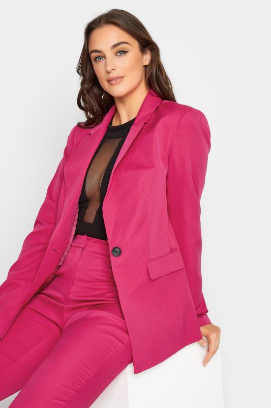 LTS Tall Women's Dark Pink Scuba Crepe Blazer | Long Tall Sally  4
